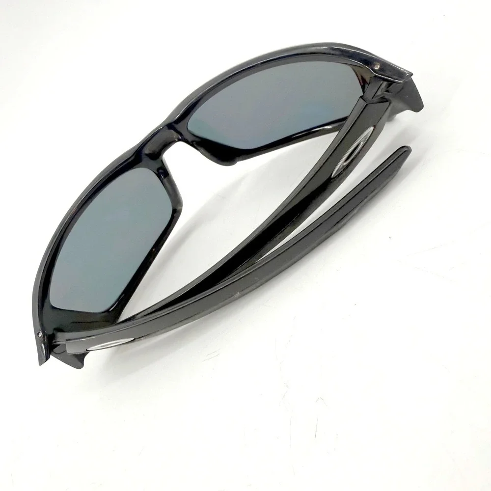 Oakley Straightlink Sunglasses Mens 61mm Black Rectangular Wrap *Scatched